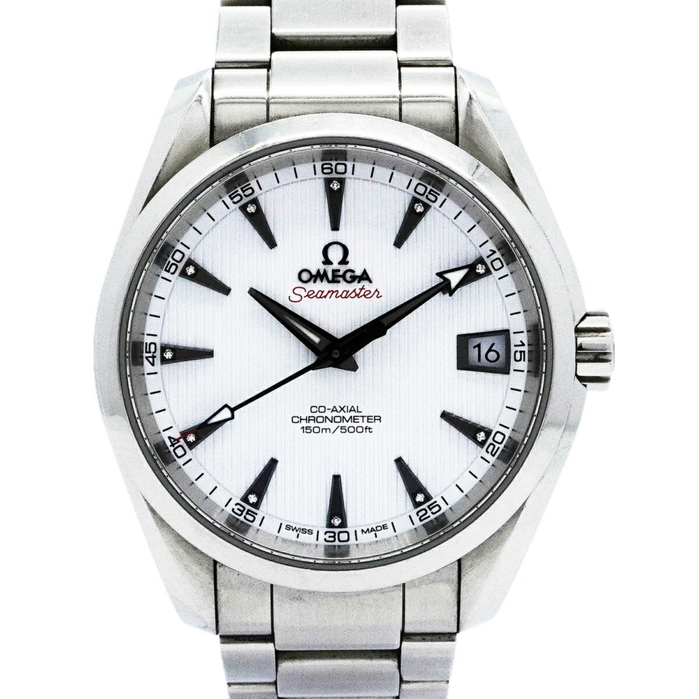 Omega Seamaster Aqua Terra 11-Diamond Watch 231.10.39.21.54.001 White Dial Men's